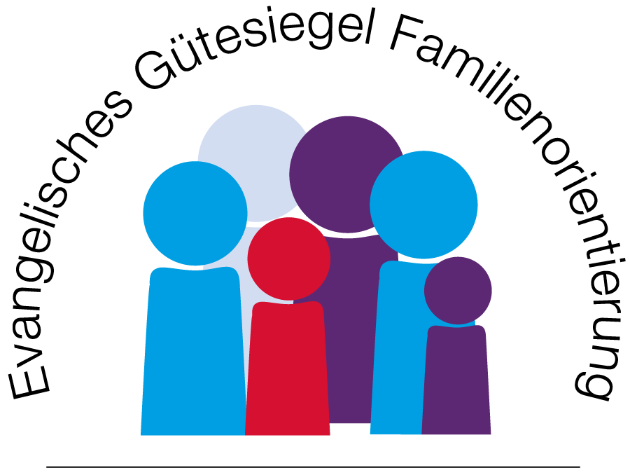 Logo Evangelisches Gütesiegel Familienorientierung, Piktogramm von Personen