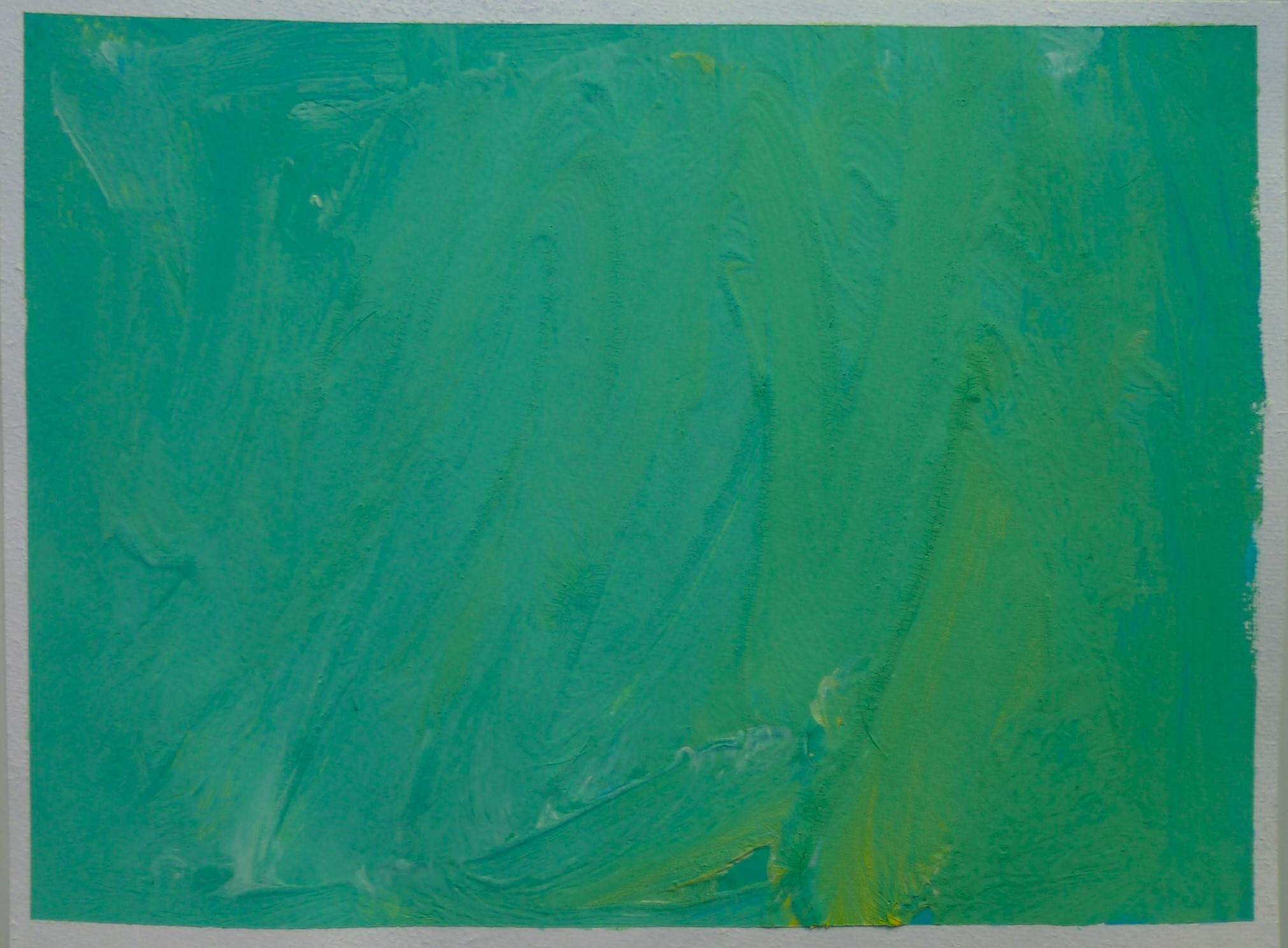 Kindergemälde in Grüntönen