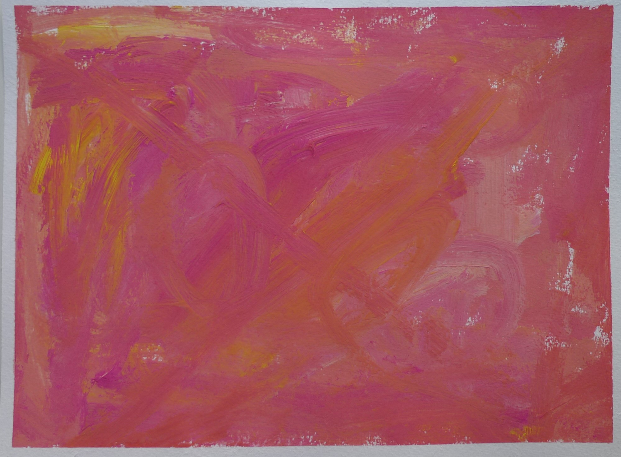 Kinderbild in orange und rosa