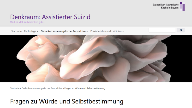 Webseite zum Assistierten Suizid