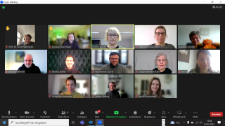 Bildschirmfoto von der zoom-Konferenz der Teilnehmenden am Online Treffen